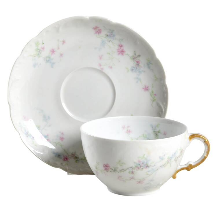 H176 Footed Cup & Saucer Set