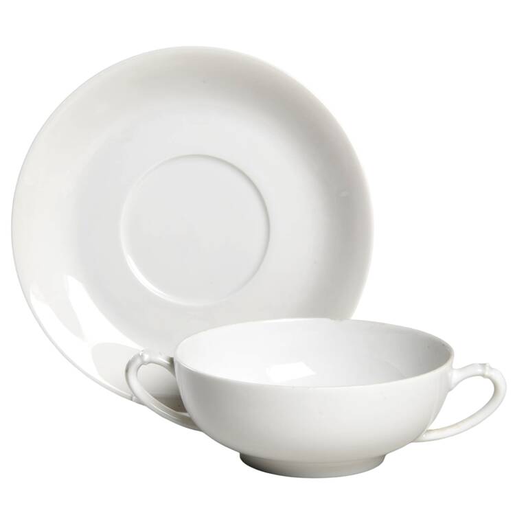 H20 Flat Cream Soup Bowl & Saucer Set