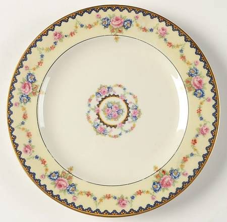 H330 (Yellow Rim, White Center) Salad Plate
