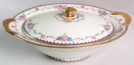 H330 (Yellow Rim, White Center) Round Covered Vegetable