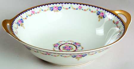 H330 (Yellow Rim, White Center) 10" Round Vegetable Bowl by Haviland