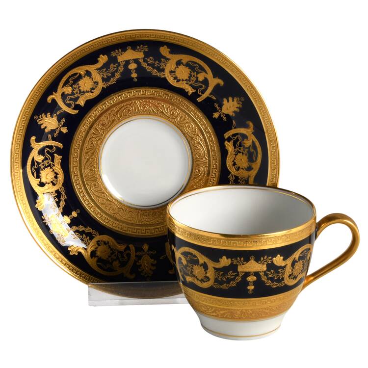 H352 Flat Demitasse Cup & Saucer Set