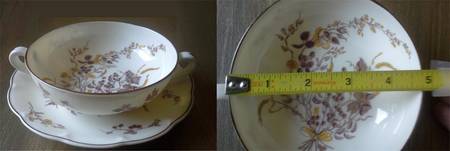 H385 Flat Cream Soup Bowl & Saucer Set