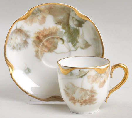 Flowers and Seeds (Blank 19) Flat Demitasse Cup & Saucer Set