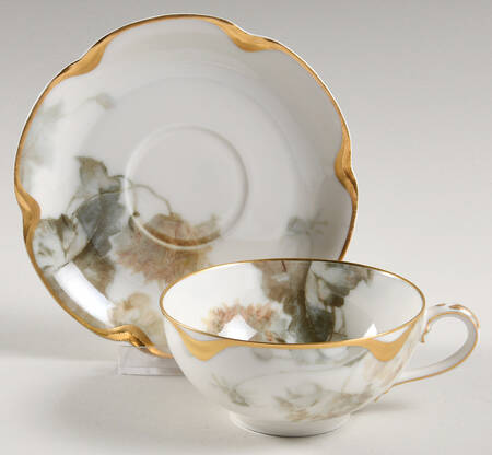 Flowers and Seeds (Blank 19) Flat Cup & Saucer Set