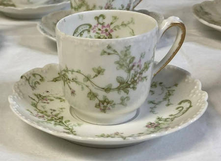 Schleiger 1024-3 Flat Demitasse Cup & Saucer Set