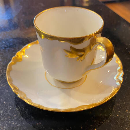 H526 Flat Demitasse Cup & Saucer Set