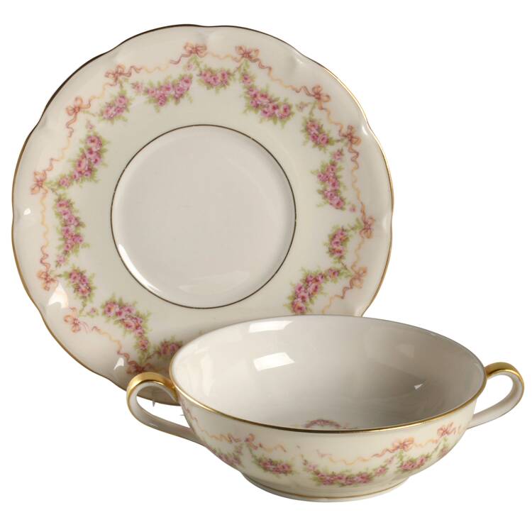 Hamilton Flat Cream Soup Bowl & Saucer Set
