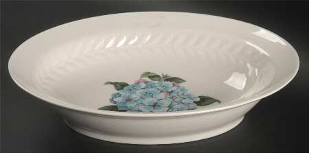 Hydrangea 9" Oval Vegetable Bowl