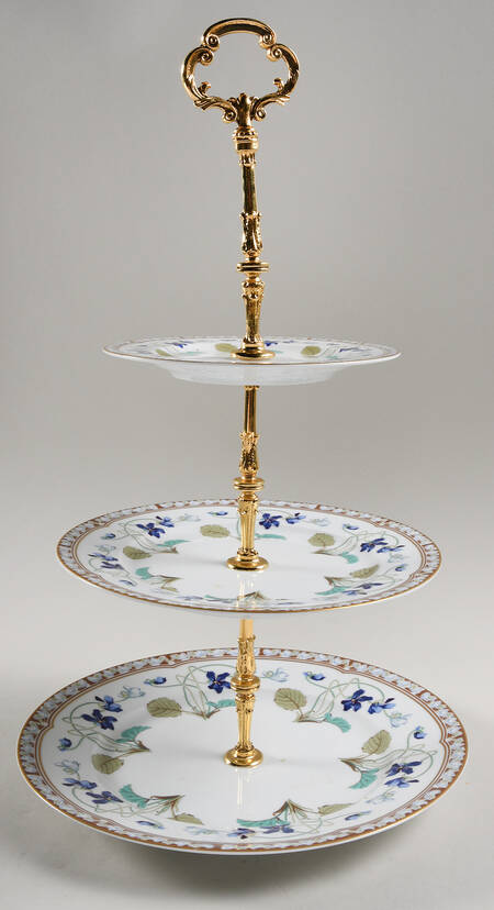 Imperatrice Eugenie 3-Tiered Serving Tray (DP, SP, BB)