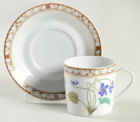 Imperatrice Eugenie Espresso Cup and Saucer Set