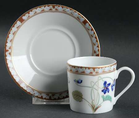 Imperatrice Eugenie Flat Demitasse Cup & Saucer Set