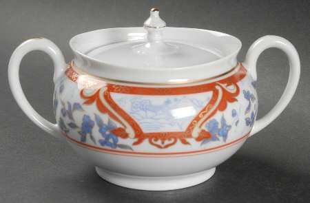 Imari Rouge Sugar Bowl & Lid