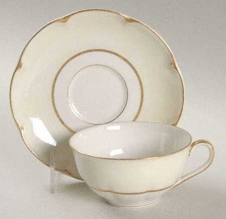 Ivory Flat Cup & Saucer Set