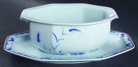 Jardin Bleu Gravy Boat & Underplate