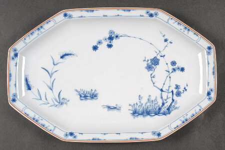 Jardin Bleu 14" Oval Serving Platter