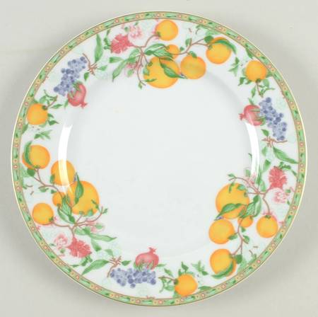 Jardin D'Eden (White Rim) Salad Plate