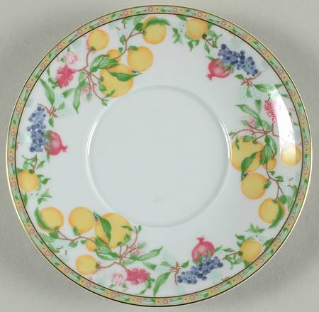 Jardin D'Eden (White Rim) Saucer for Cream Soup Bowl