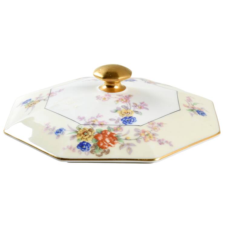 Jewel (Cream & White) Lid for Octagonal Vegetable
