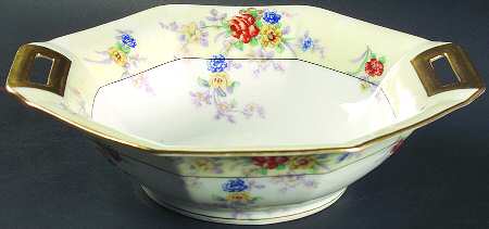 Jewel (Cream & White) 10" Round Vegetable Bowl