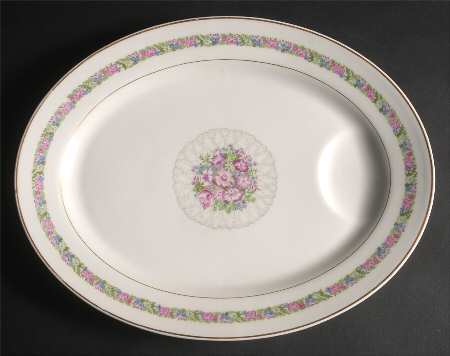 June Bride 16" Oval Serving Platter by Haviland