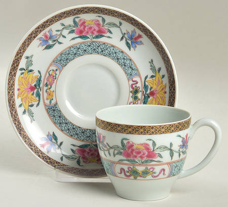 Kien Long Flat Demitasse Cup & Saucer Set