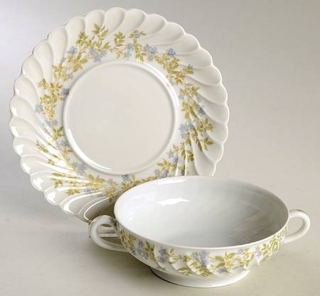 Lacelle Flat Cream Soup Bowl & Saucer Set