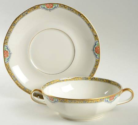 Lama Flat Cream Soup Bowl & Saucer Set