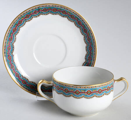 Lambrequin Bouillon Cup & Saucer