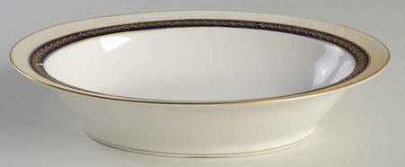 Lauria Blue 9" Oval Vegetable Bowl