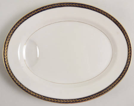 Lauria Blue 11" Oval Serving Platter