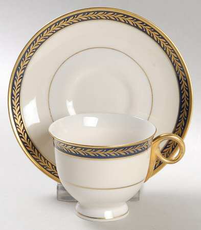 Lauria Blue Footed Demitasse Cup & Saucer Set