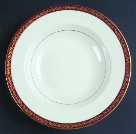 Lauria Red Rim Soup Bowl
