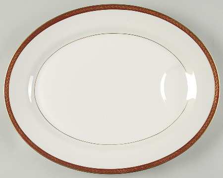 Lauria Red 16" Oval Serving Platter