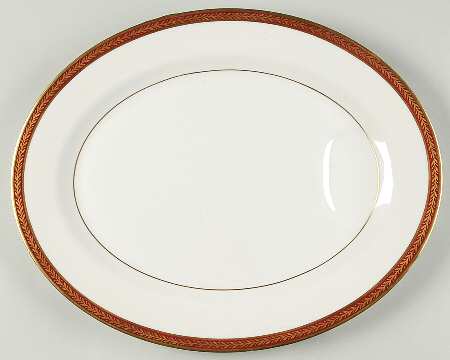 Lauria Red 14" Oval Serving Platter