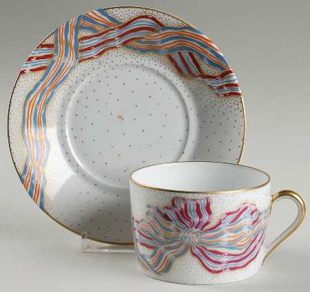 Les Rubans Flat Cup & Saucer Set