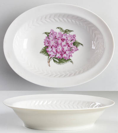 Lilac 9" Oval Vegetable Bowl