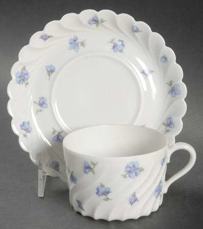 Linette Flat Cup & Saucer Set by Haviland