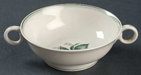 Lily of The Valley Footed Cream Soup Bowl