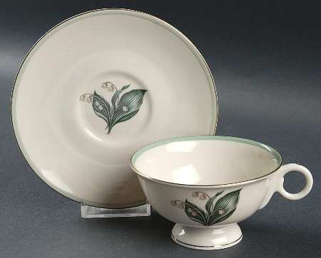 Lily of The Valley Footed Cup & Saucer Set