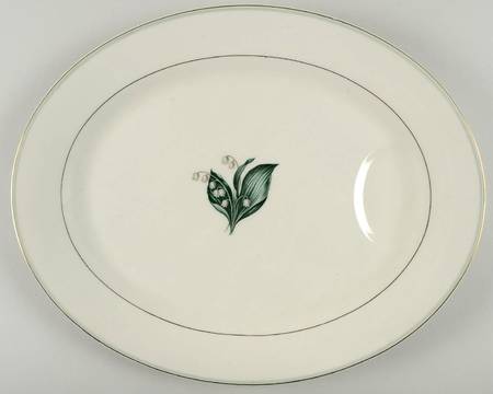 Lily of The Valley 16" Oval Serving Platter