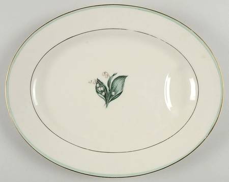 Lily of The Valley 11" Oval Serving Platter