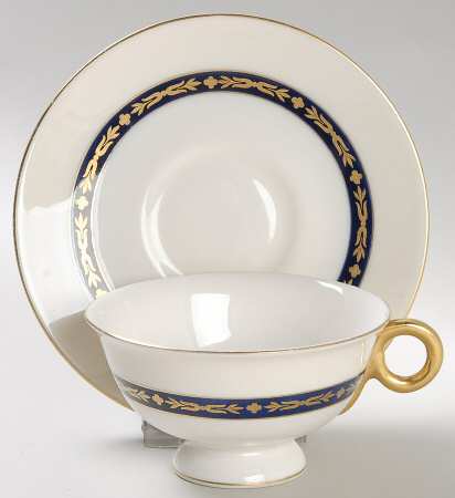 Lombardie Blue Footed Cup & Saucer Set