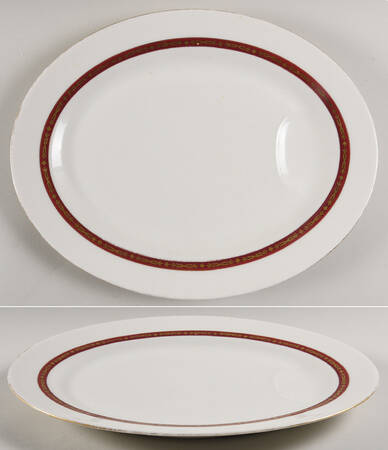 Lombardie Red 14" Oval Serving Platter