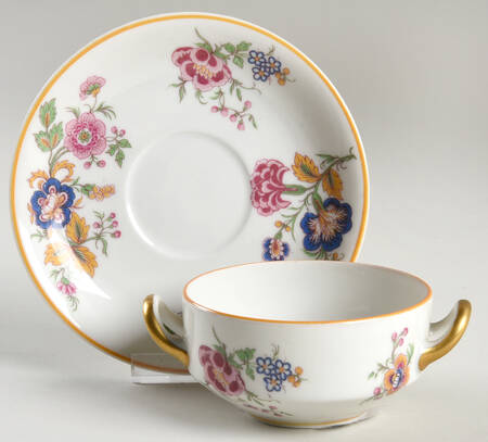 Lorraine Flat Bouillon Cup & Saucer