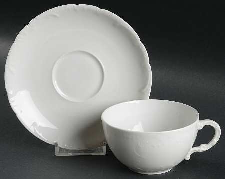 Louis XV Flat Cup & Saucer Set by Haviland