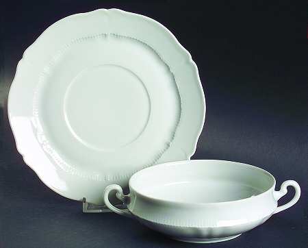 Louis XV (Newer) Flat Cream Soup Bowl & Saucer Set