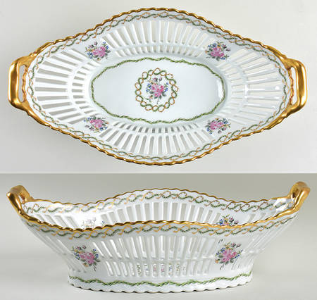 Louveciennes 12" Oval Pierced Basket