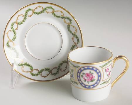 Louveciennes Flat Demitasse Cup & Saucer Set