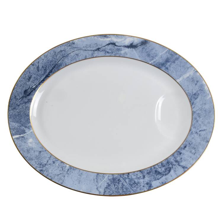 Marbre Bleu 13" Oval Serving Platter